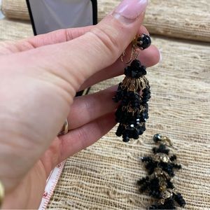 Antique beaded chandelier earrings